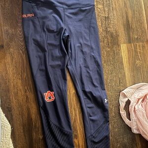 Under Armour Navy Auburn Logo Athletic Leggings
